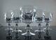 Antique 6 Glasses Wine Crystal Size Blown BAYEL Royal Champagne 1950