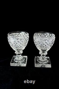 Antique Baccarat -Voneche cut crystal Empire glasses 1810-1830