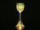 Antique Bohemian Gold Encrusted Enameled Moser Hand Painted Cordial Glass 7 1/8