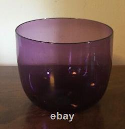 Antique Crystal Amethyst Blown Glass Wine Rinser 19th c. Finger Bowl Vase Purple