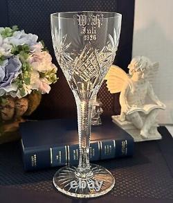 Antique Crystal Wine Glass 1926 Commemorative Crystal Goblet Collectible RARE