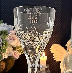 Antique Crystal Wine Glass 1926 Commemorative Crystal Goblet Collectible RARE