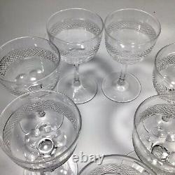 Antique James Powell Whitefriars Small Wine/Port Glasses X 7 Polished Pontil