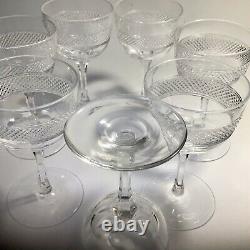 Antique James Powell Whitefriars Small Wine/Port Glasses X 7 Polished Pontil