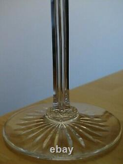 Antique Roemer Wine Glass Crystal Val Saint Lambert Blue Uranuim Vaseline