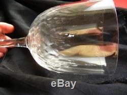 Antique Saint Louis Crystal 8 Wine Stemmed Glasses 8 oz 6 1/4