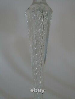 Antique Two Wine Roemer Glasses Crystal Pattern Leg Air Twist