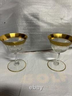 Antique crystal wine glasses vintage