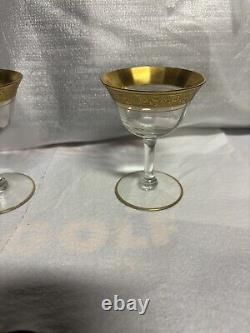 Antique crystal wine glasses vintage