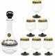 ArtDecor Greek Key, 7-pc Liquor, Cognac, Brandy Crystal Decanter Set, 24K Gold