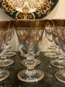 Arte Italica Crystal Medici Gold Wine Glasses Set of 9