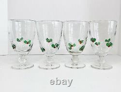 Artland HOLLY DAYS Williamsburg Hand Blown Iced Tea Glass Wine Pitcher Set