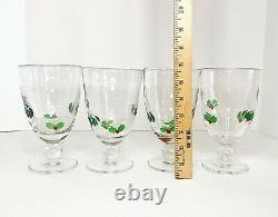 Artland HOLLY DAYS Williamsburg Hand Blown Iced Tea Glass Wine Pitcher Set