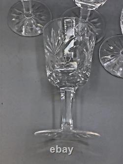 Ashling by Waterford clear crystal set of 4 port Wine Glasses 4 3/8