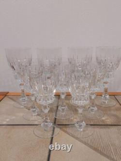 Astra by NACHTMANN Christal Wine Glasses 6 1/8 Water Goblets 7 1/8 9 Pcs 5+4
