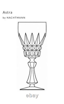 Astra by NACHTMANN Christal Wine Glasses 6 1/8 Water Goblets 7 1/8 9 Pcs 5+4