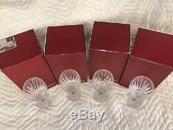 BACCARAT CRYSTAL MASSENA GLASSES 7 TALL WATER WINE GLASSES GOBLETS set of 4