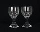 BACCARAT Clear Vertical Cut Crystal MERCURE Set of Two Water Wine Goblets