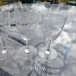 BACCARAT Crystal Port Wine Glasses 1870's Victorian Set Of 4