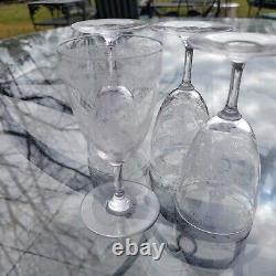 BACCARAT Crystal Port Wine Glasses 1870's Victorian Set Of 4