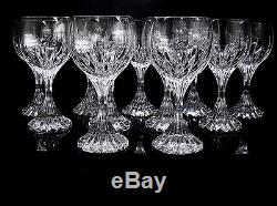 BACCARAT MASSENA Crystal 11 Claret Wine Glasses 6 1/2tall