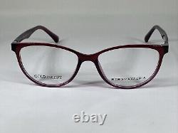 BCBGMAXAZRIA DAMARIS NOS Wine Red Crystal Eyeglasses Frame 55-16-140