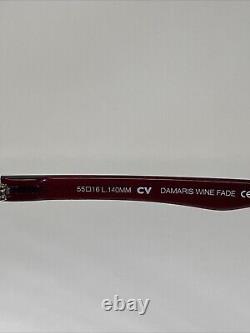 BCBGMAXAZRIA DAMARIS NOS Wine Red Crystal Eyeglasses Frame 55-16-140