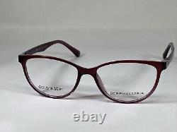 BCBGMAXAZRIA DAMARIS NOS Wine Red Crystal Eyeglasses Frame 55-16-140