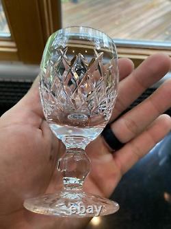 BEAUTIFUL Boyne By Waterford Crystal Claret Red Wine Glasses 4.75H (SET OF 5)