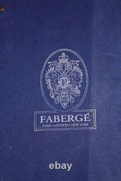 BEAUTIFUL FABERGE CRYSTAL ODESSA GLASSES, Set of 6 in a VELVET BOX