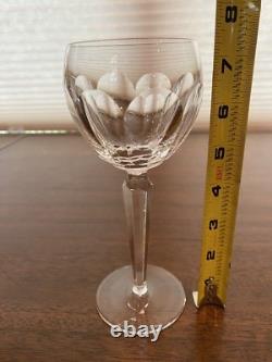 BEAUTIFUL SET(9) WATERFORD Crystal SHEILA Hock Wine Glasses 7.5H SIGNED