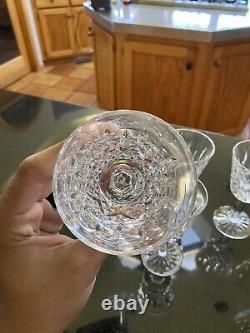 BEAUTIFUL SET OF 6 Waterford Crystal Lismore Claret Wine Glasses Ireland 6H