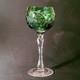 BEYER CRYSTAL TALL WINE HOCK, Green, Cut Lead Crystal, 7 5/8, 8 Oz, GERMANY