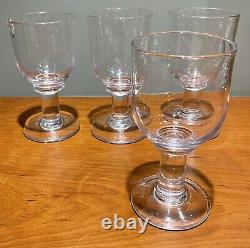 BRILLIANT! SIMON PEARCE (4) Essex Wine Goblets Glass 6 SIGNED GLASS BLOWN