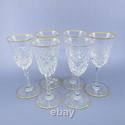 BURGOS GOLD by BACCARAT French Crystal Set of 6 Port Wine Glasses 5 7/8 Gilt