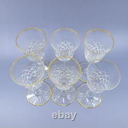 BURGOS GOLD by BACCARAT French Crystal Set of 6 Port Wine Glasses 5 7/8 Gilt