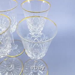 BURGOS GOLD by BACCARAT French Crystal Set of 6 Port Wine Glasses 5 7/8 Gilt