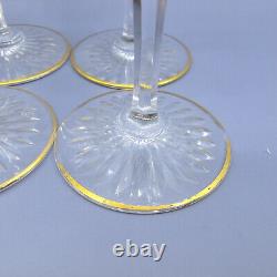 BURGOS GOLD by BACCARAT French Crystal Set of 6 Port Wine Glasses 5 7/8 Gilt