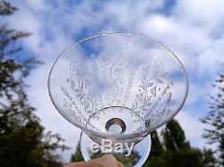 Baccarat Argentina 6 Wine Crystal Glasses Verre A Vin Cristal Gravé Art Deco A