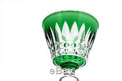 Baccarat Buckingham Emerald Cut to Clear Crystal Hock Wine Goblet Glass Signed