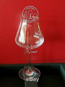Baccarat Chateau 8 1/4 Crystal White Wine Glass Set of 2 Brand New In Red Box