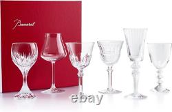 Baccarat Completed Set of Assorted Wine Glasses, Set of 6