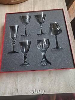 Baccarat Completed Set of Assorted Wine Glasses, Set of 6