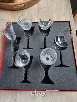 Baccarat Completed Set of Assorted Wine Glasses, Set of 6