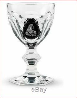 Baccarat Crystal Black Medalion Goblet Harcourt Royal Palais France Wine Glass