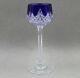 Baccarat Crystal Colbert Cobalt Blue 7 3/4 Rhine Hock Wine Sold Individually