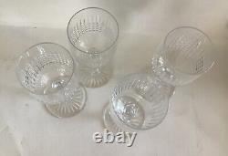 Baccarat Crystal France 4 Nancy Claret Wine Glasses 5.5