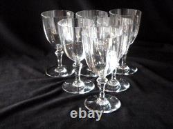 Baccarat Crystal France MONTE CARLO OPTIC 5 3/4 Red Wine Goblets (Lot of 6)