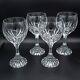 Baccarat Crystal France Massena Claret Wine Glasses 6 3/8 Set of 4