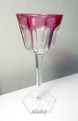 Baccarat Crystal HARCOURT Rhine Wine Glass(s), ROSE Color, Mint